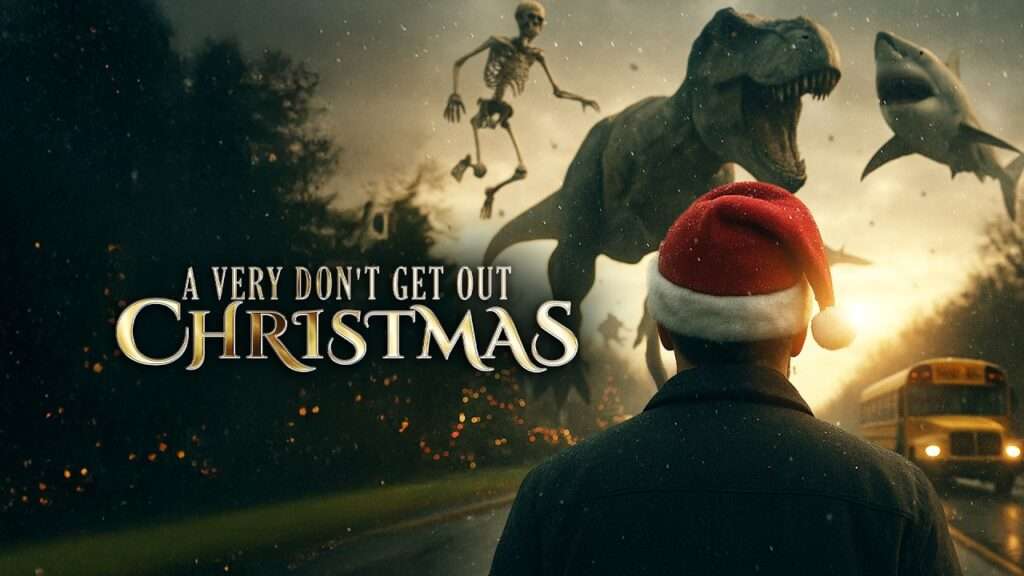 A Very Don't Get Out Christmas official trailer still from Bayview Entertainment