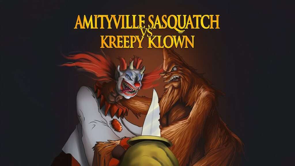 Amityville Sasquatch vs Kreepy Klown official trailer still from Bayview Entertainment