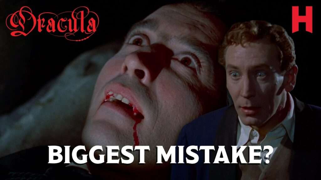 Jonathan Harker in the crypt scene from Hammer's Dracula (1958)